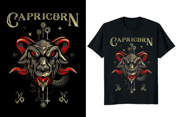 Capricorn Zodiac Graphic T-shirt Design: A Practical Asset for Creators and Entrepreneurs