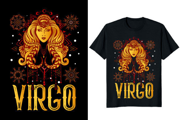 Capture Virgo's Essence with Graphic and Vintage T-Shirt Designs