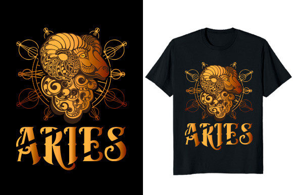 Capturing the Ram: The Art and Strategy of Aries Zodiac T-Shirt Designs
