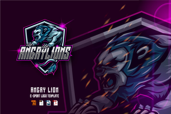 Enhance Your E-sport Brand with Angry Lion Logo