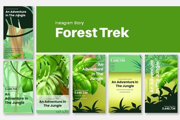 Forest Trek: A Modern Instagram Story Template for Gaming and Business