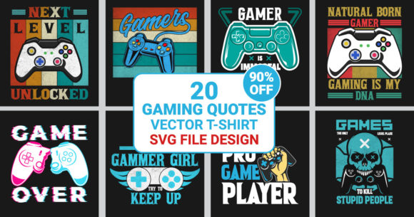 Unlock Your Creativity with the Gaming Quotes T-Shirt Bundle
